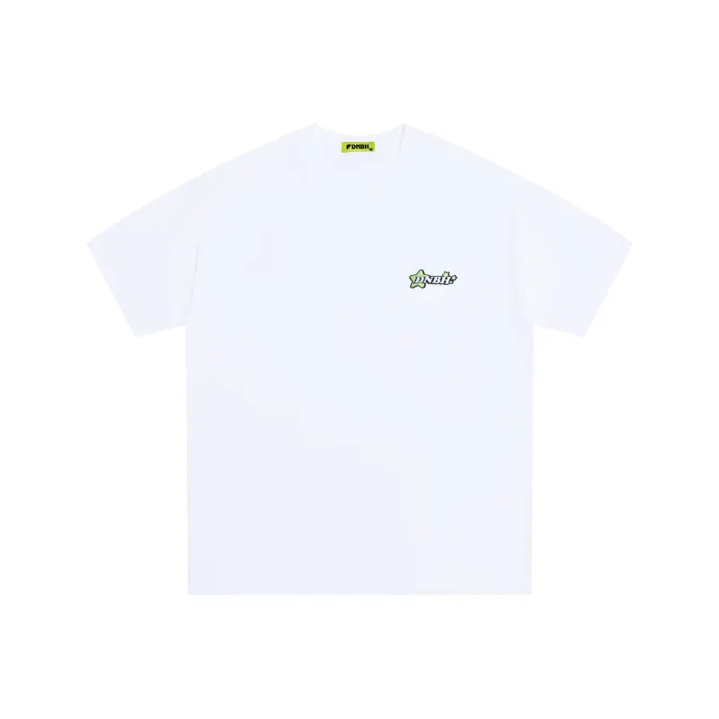 DNBH Hand drawn Doodle Series Loose Fit Casual Crew Neck Pullover Drop Shoulder Short Sleeved T Shirts Unisex-8