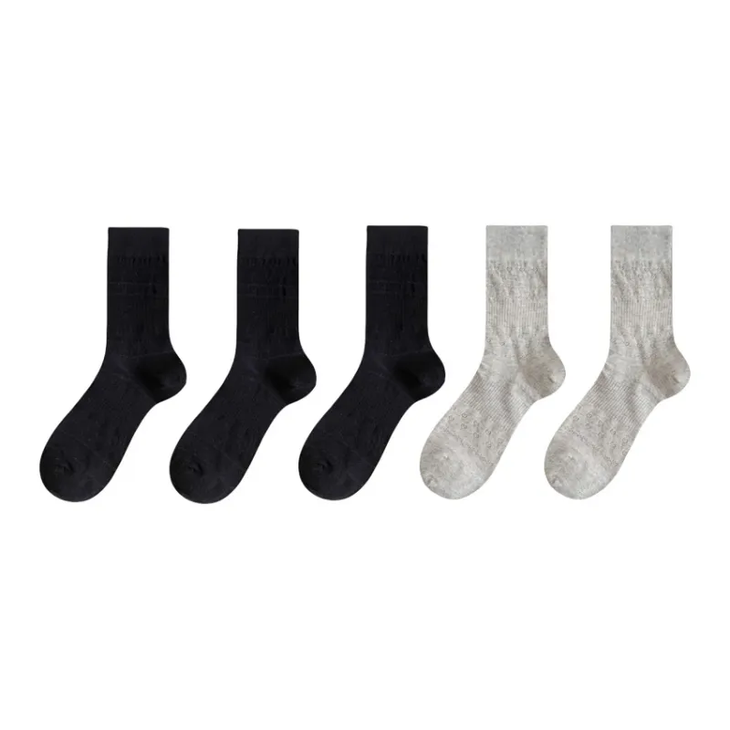 Lan Miao Mid Calf Socks Women's 5 Pack-18