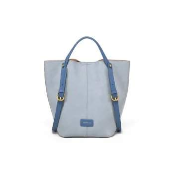 Simedin Cow Leather Bucket Bag Handbag Large Size Women's Multicolor