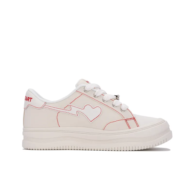 AND U Anti Slip And Wear Resistant Height Increasing Low Top Heartfelt Connection Skateboard Shoes Unisex-12