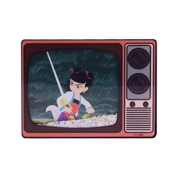 On The Beauty Of The Film Ne Zha Conquers The Sea Collection Old TV Sand Anime / Games Fridge Magnets-8