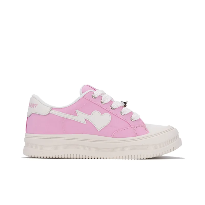 AND U Anti Slip And Wear Resistant Height Increasing Low Top Heartfelt Connection Skateboard Shoes Unisex-6