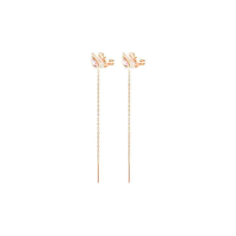 Swarovski Gold Plated Earrings Women's Rouge Pink-1