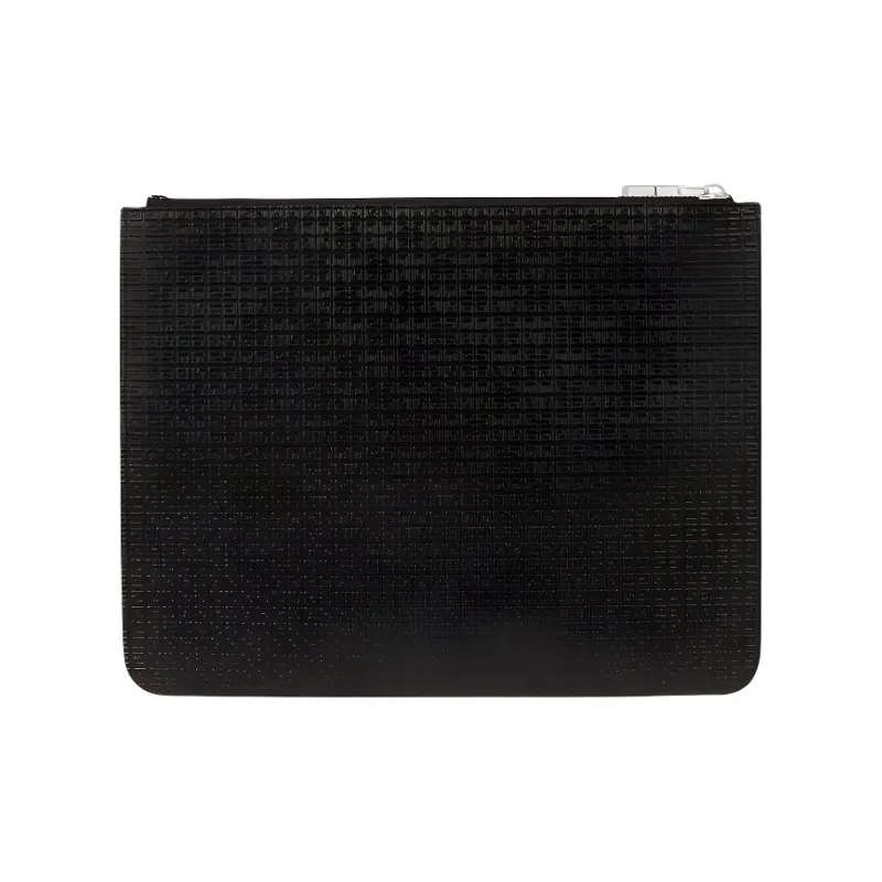 GIVENCHY Josh Smith Collaboration Collection Cow Leather Clutch Large Size Men's Black-1