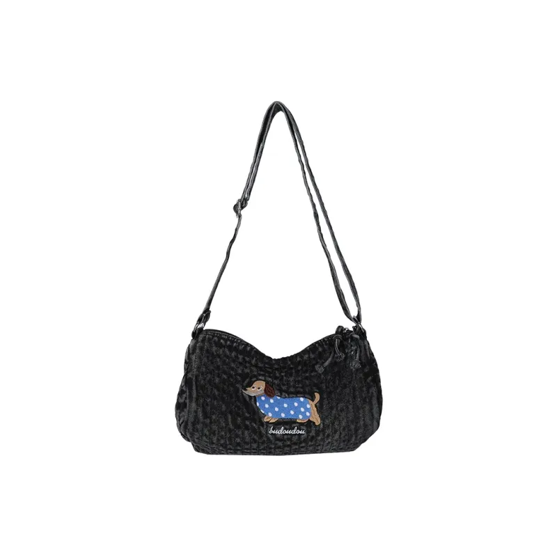DCLOUD Denim Crossbody Bag Women's Black/Blue-0