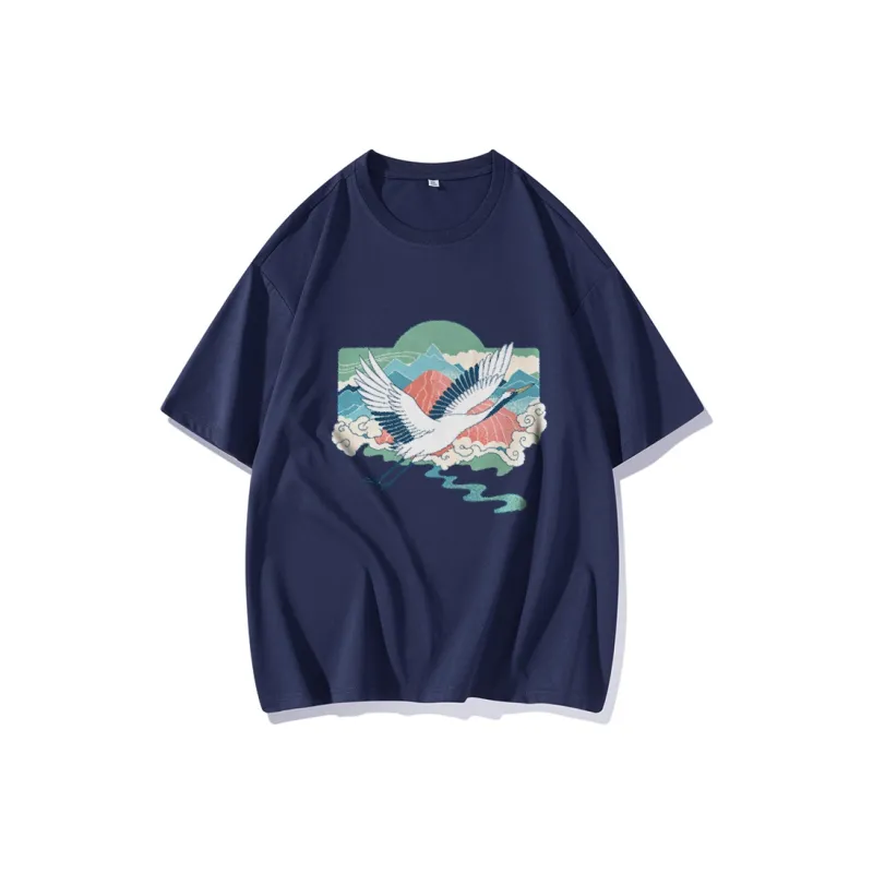 FAIRWHALE Drop Shoulder Sleeve T Shirt Women's-9