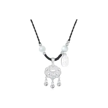 GUDS GAVE Glass Cat Eye Jade Necklaces Unisex