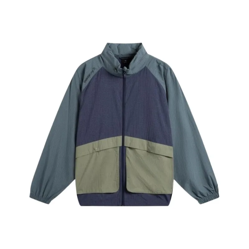 LiNing CF Tracing Outdoor Collection Trench Coat Men's Snail Dark Cyan-0