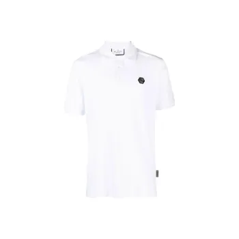 PHILIPP PLEIN Logo patch Short sleeve Polo Shirt