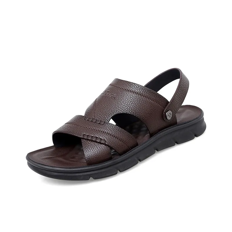 GESENLANG Beach Sandals Men Black/Brown-6