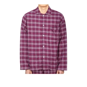 TEKLA Pajama Top Men's Red Purple Color