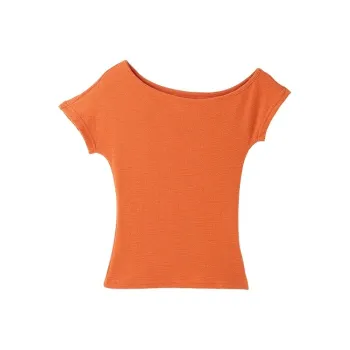 HELEH T Shirts Women's Orange