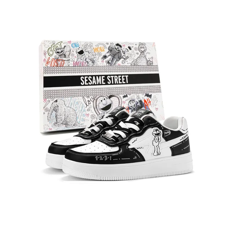 SESAME STREET Height Increasing Balance Abrasion Resistant Lightweight Slip Resistant Platform Skateboard Shoes Unisex-0