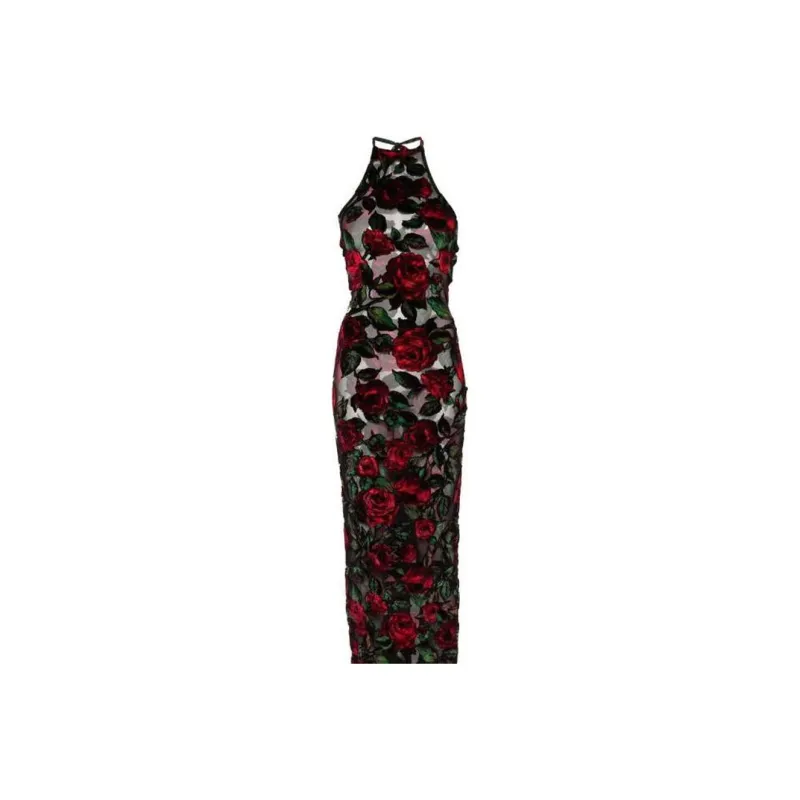BALMAIN Sleeveless Dress Women's Red-1