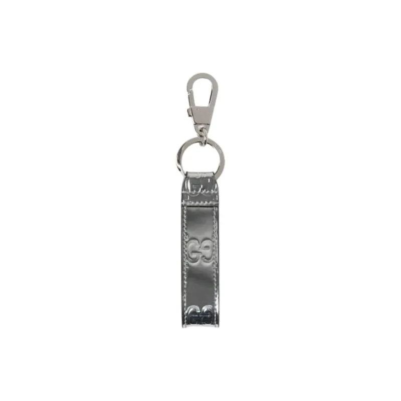 GUCCI Metal, Fabric Keychains Men's Silver-0