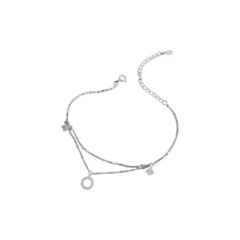 Heart Grass S925 Silver Anklets Women's