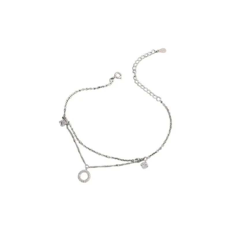 Heart Grass S925 Silver Anklets Women's-0