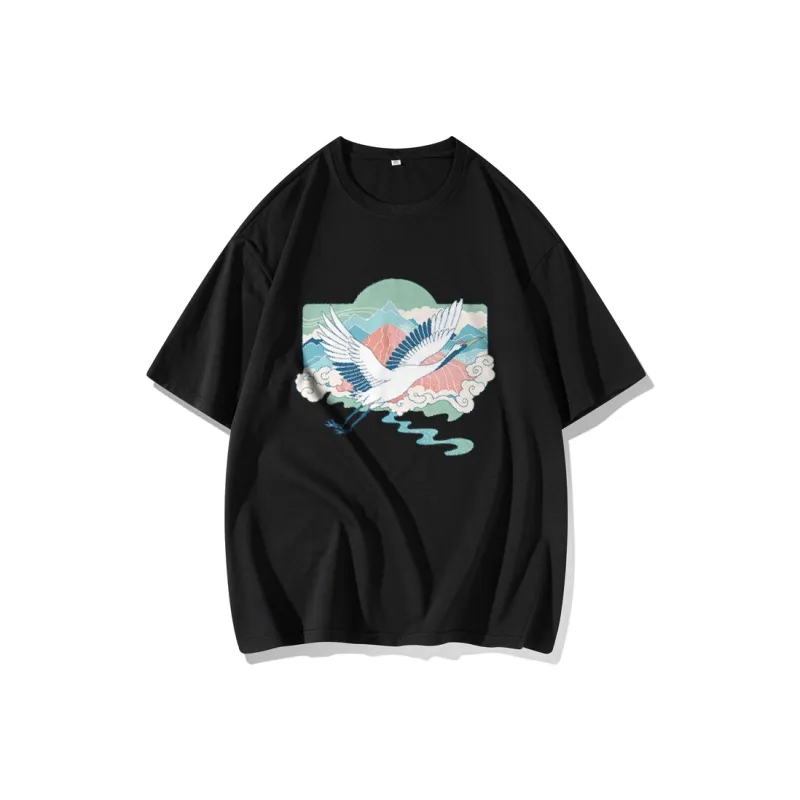 FAIRWHALE Drop Shoulder Sleeve T Shirt Women's-3