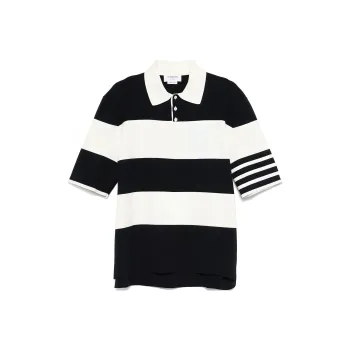 THOM BROWNE Striped Polo Shirt