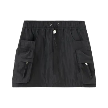 SOON FLOWER Summer Casual Short Skirts Women's Black
