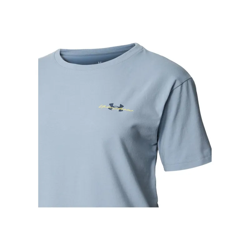 Under Armour Drop Shoulder Sleeve T Shirt Women's Light Blue-2