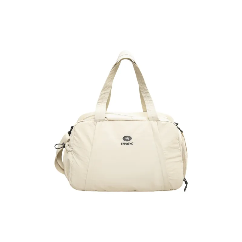DCLOUD Nylon Travel Bag Unisex Ecru/Black-0