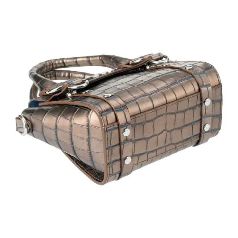 Vivienne Westwood BETTY Leather One Shoulder Handbag Mini Women's Silver Gold-2