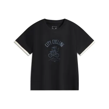 LiNing Sports Life Collection T Shirt Women's Deep Mysterious Blue