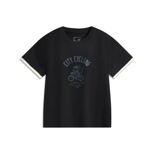LiNing Sports Life Collection T Shirt Women's Deep Mysterious Blue