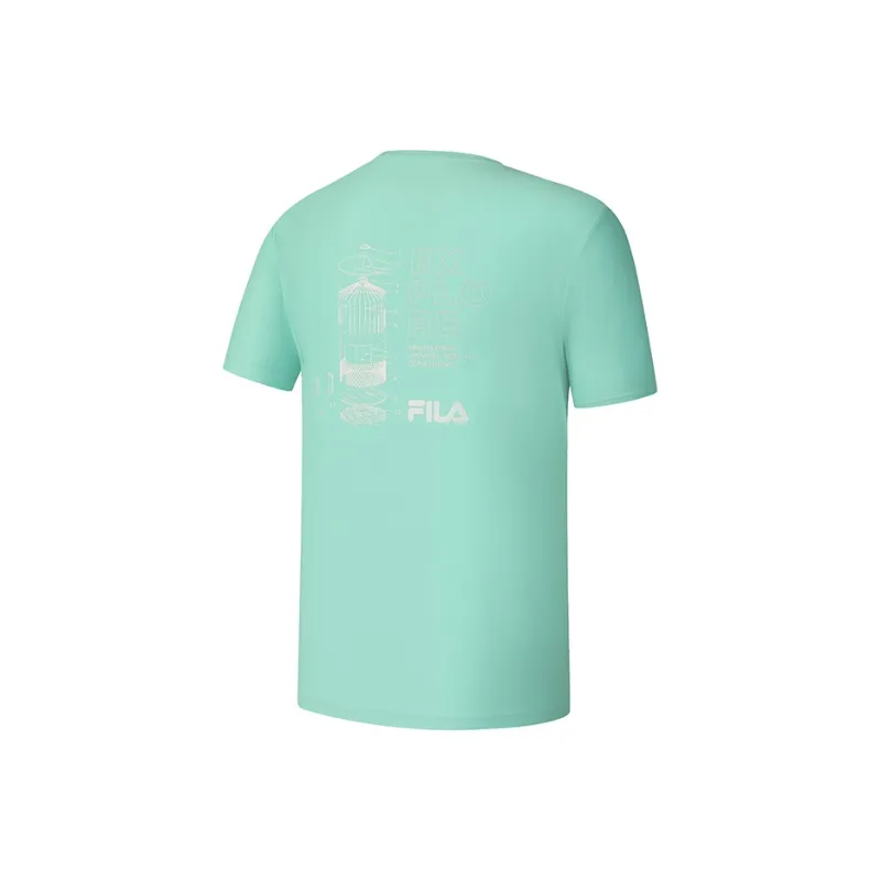 FILA EXPLORER T Shirt Men's Denim Blue BU-1