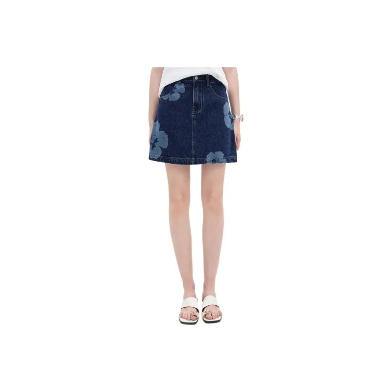 Self Who Denim Short Skirts Women's-1