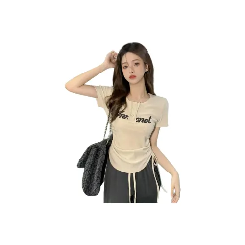 Flowers In Water Set in Sleeve T Shirt Women's
