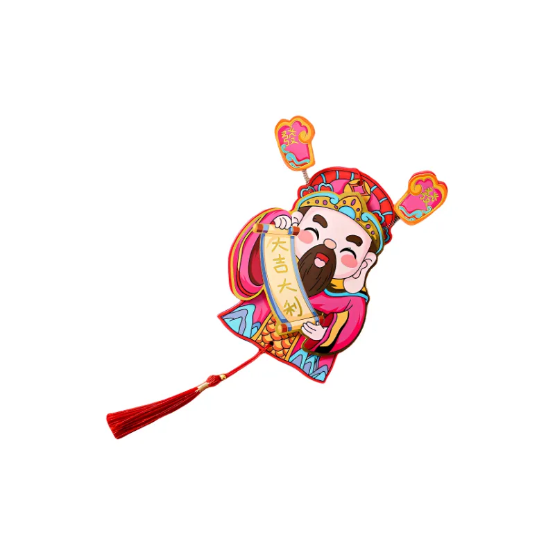 KecoSweet Shaking Head God Of Wealth, Magnetic Sticker 3D Effect Small Charm Anime / Games Fridge Magnets-2