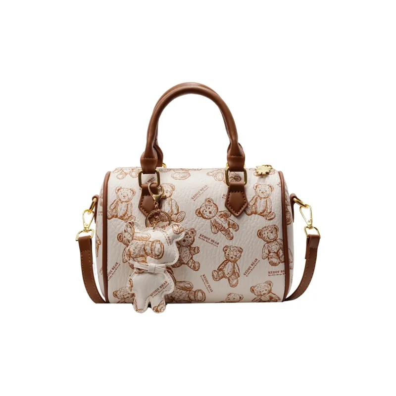 Yalu PU One Shoulder Handbag Women's White/Black/Pink/Brown-1
