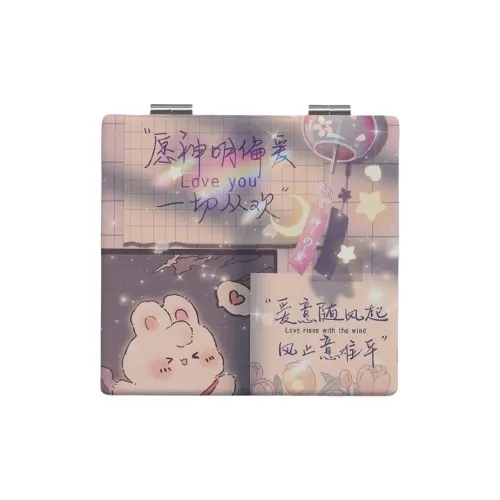 JIXUAN Instagram Traditional Chinese Style, Portable Handheld Foldable Double Sided Mirror