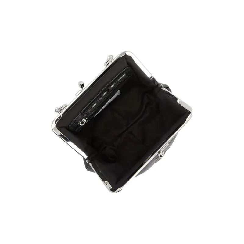 Vivienne Westwood Nappa Leather Shoulder Bag, Crossbody Bag, Handbag Women's Black-4
