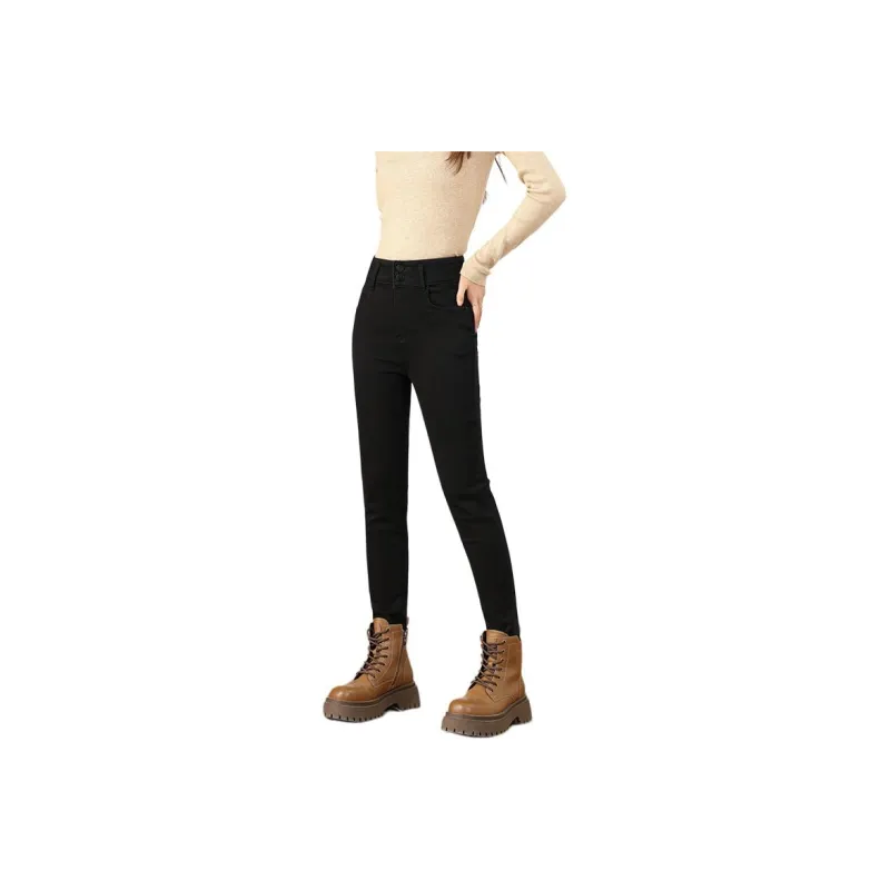 FAWENXIANGZI Jeans Women's Black-0