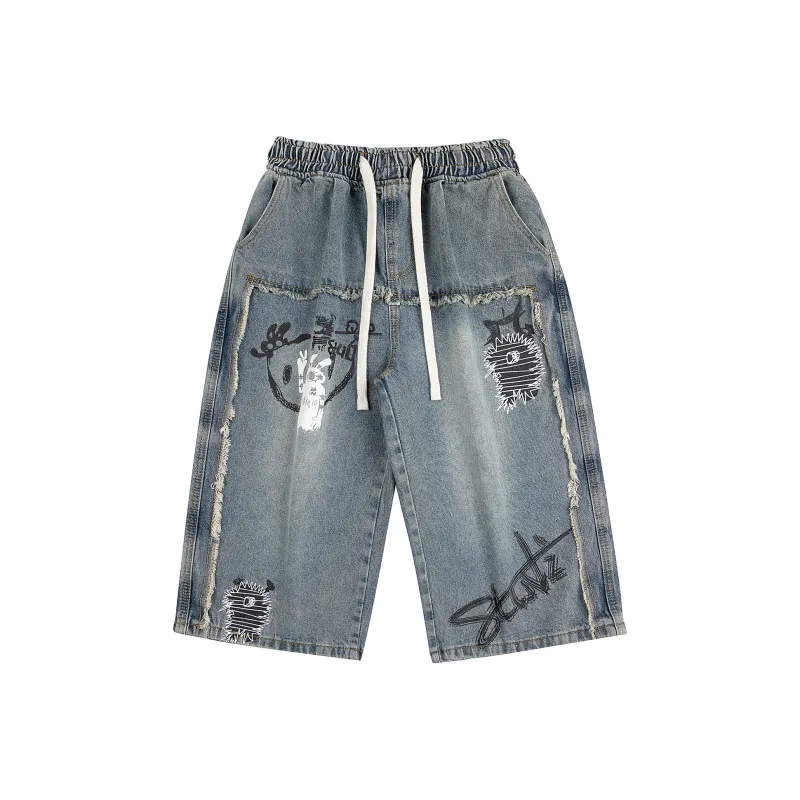 TIRED Denim Shorts Unisex-7