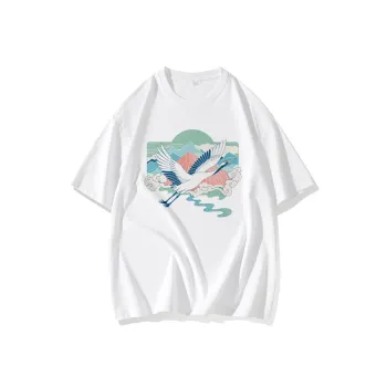 FAIRWHALE Drop Shoulder Sleeve T Shirt Women's