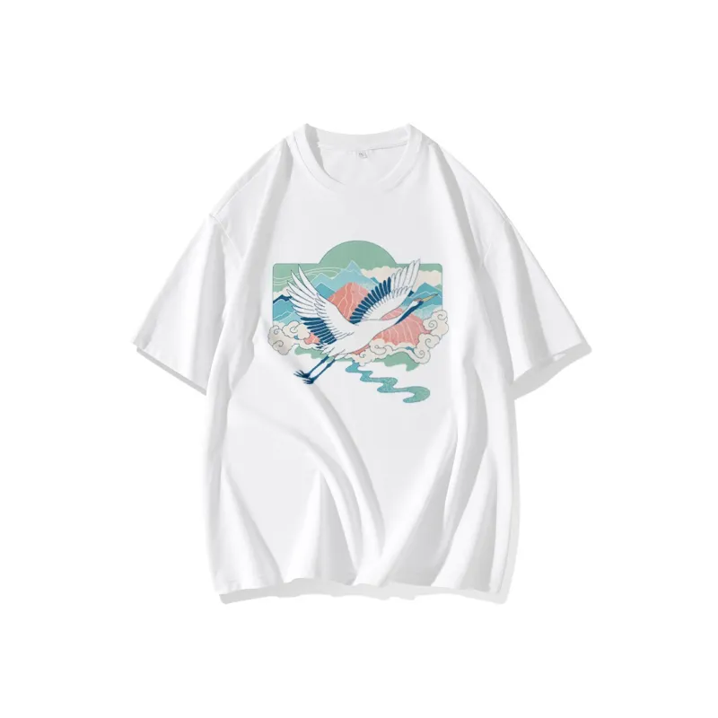 FAIRWHALE Drop Shoulder Sleeve T Shirt Women's-0