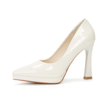 Lan Miao Slim Heel High Heels Women's White