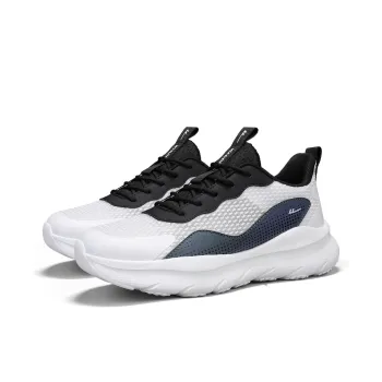 WARRIOR Running Shoes Men Low Top White Black Blue