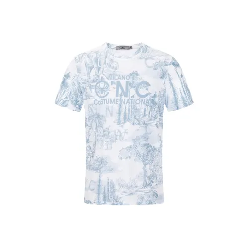 C'N'C New Order & Classics Series T Shirts Men Blue Pattern