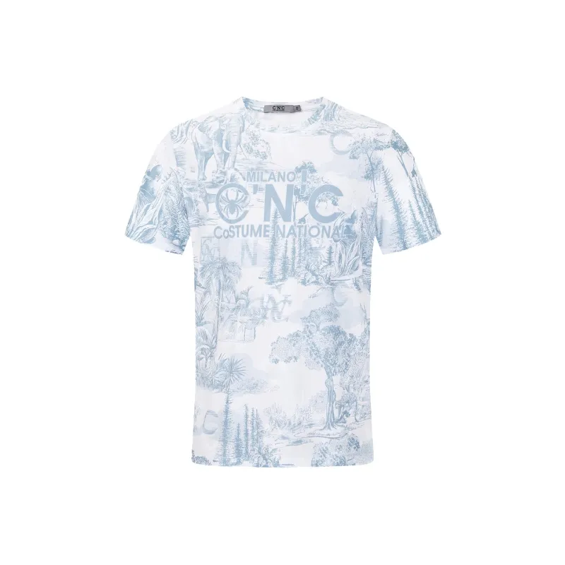 C'N'C New Order & Classics Series T Shirts Men Blue Pattern-0
