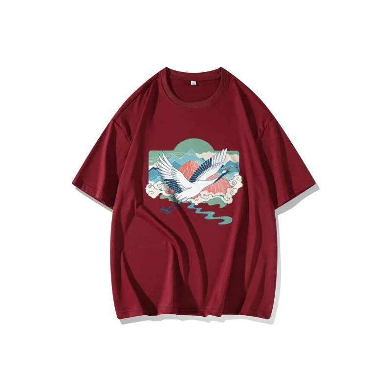 FAIRWHALE Drop Shoulder Sleeve T Shirt Women's-6