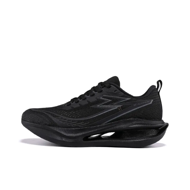 361° Charcoal Floating Series Running Shoes Men Low Top Obsidian Black/Smoke Gray-0