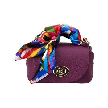 THCN Leather Shoulder Bag, Crossbody Bag, Handbag Mini Women's Purple