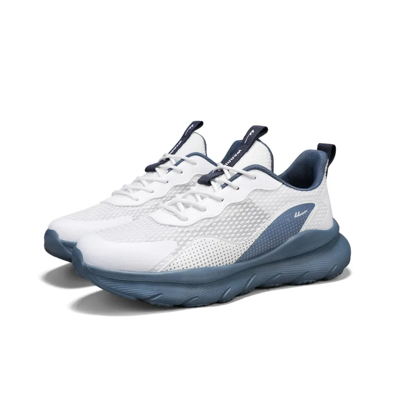 WARRIOR Running Shoes Men Low Top White Black Blue-10