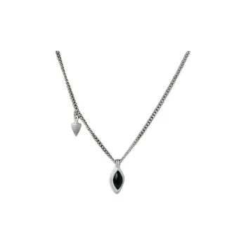 OLIO E ACETO 925 Sterling Silver Necklaces Unisex White/Black/Blue
