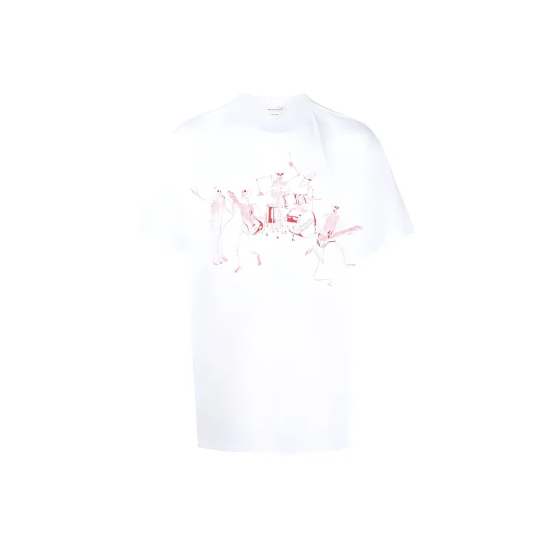 Alexander McQueen Skeleton Band-print Short-sleeved T-shirt-0